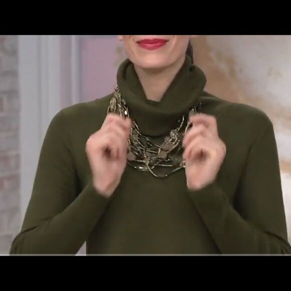 Linea Louis Dell'Olio Whisper Knit Cowl Neck Sweater - Picture 5 of 5